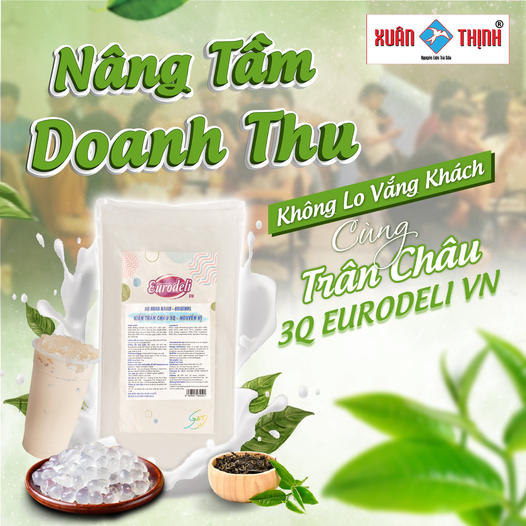 Trân châu 3Q Boba Balls Nguyên vị - Eurodeli VN - Sản xuất tại Việt Nam