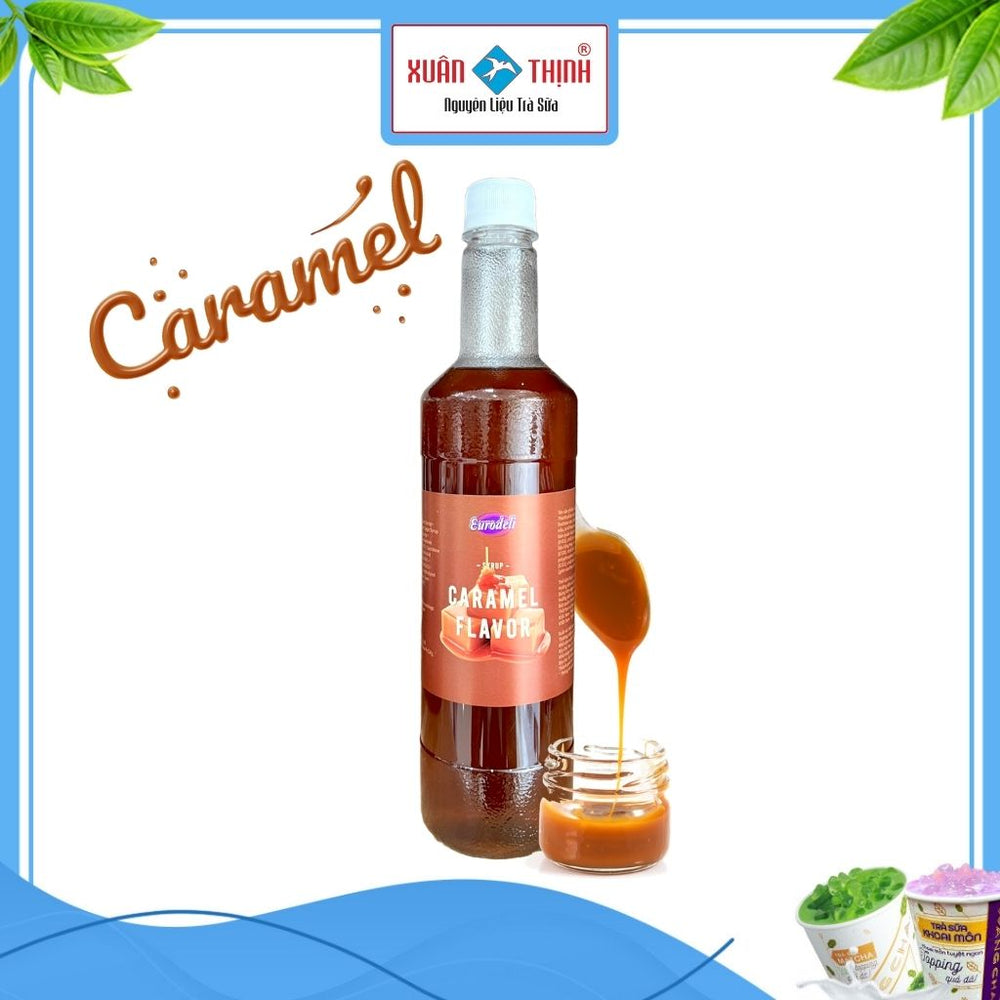 Syrup pha chế Eurodeli - Nhập khẩu 100% từ Đài Loan - Đồ uống hấp dẫn - Hương Caramel