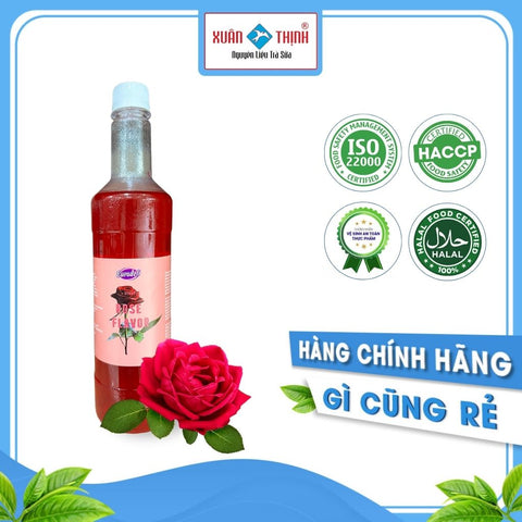Syrup pha chế Eurodeli - Nhập khẩu 100% từ Đài Loan - Đồ uống hấp dẫn - Siro Hương Hoa hồng
