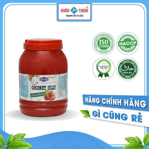 Thạch Dừa Dâu Eurodeli