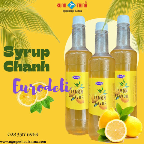 Syrup pha chế Eurodeli - Nhập khẩu 100% từ Đài Loan - Đồ uống hấp dẫn - Hương Chanh