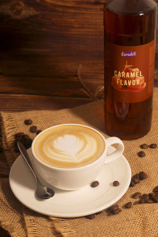 Syrup pha chế Eurodeli - Nhập khẩu 100% từ Đài Loan - Đồ uống hấp dẫn - Hương Caramel